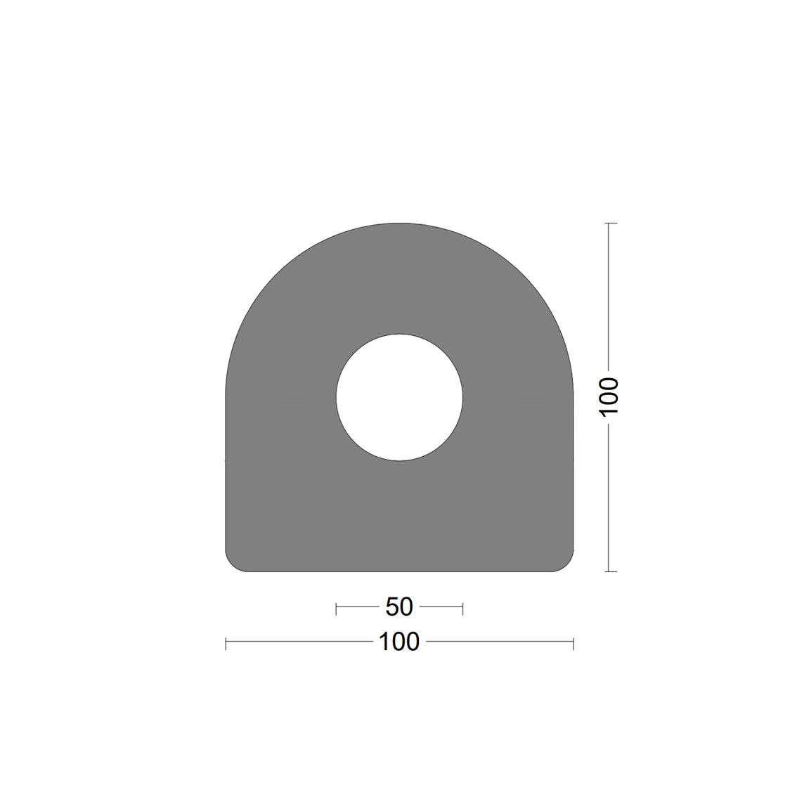 D fender rubber profile DC 100x100mm