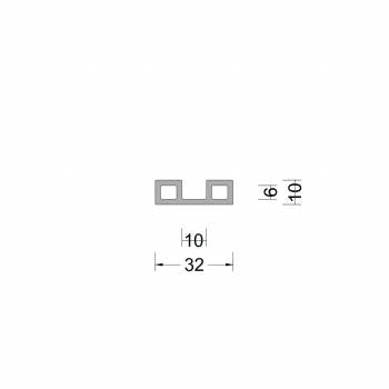 Rubber B-fender profile 32x10mm