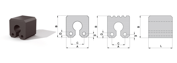 Keyhole fender block