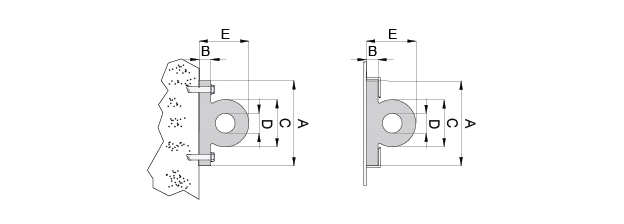 Wing composite fender with bore 