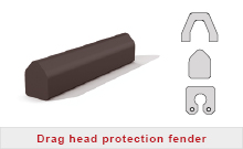 Drag head protection fender