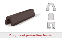 Drag head protection fender