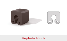 Keyhole fender block