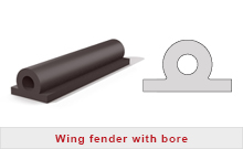 Wing fender with bore