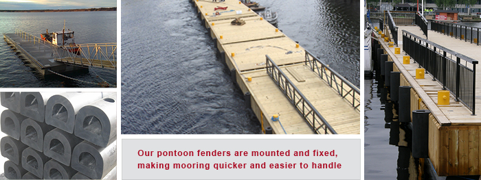 Pontoon fendering and Pier rubber fenders