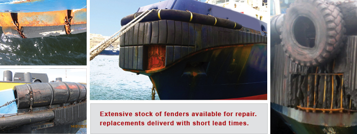 Fender repair - Rubber fenders on stock for repair market