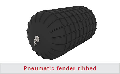 Pneumatic fender ribbed