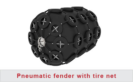 Pneumatic fender with tire net