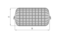 Pneumatic fender-ribbed size standard